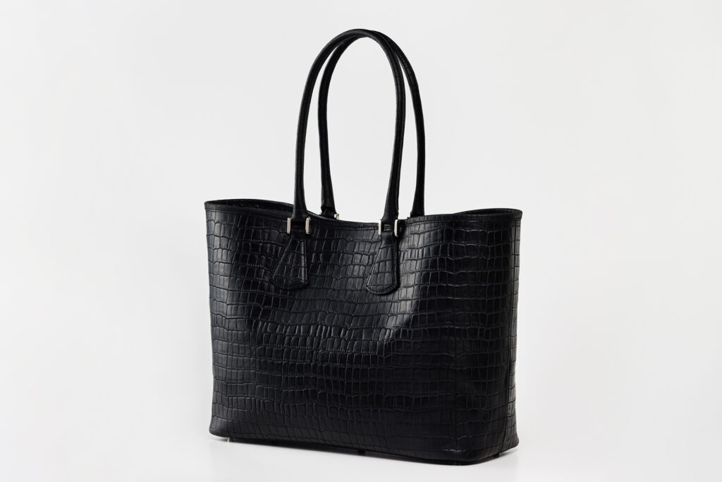 クロコ型押しトートバッグ